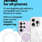 On The Grip Magnetic 3D Gummy Bear Style Expandable Collapsible Mobile Phone Grip Stand Holder for Smartphone Tablet Cell Phone Accessory (Matte Holographic)