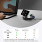 Foldable 3-in-1 wireless charging station with 15W fast charging for iPhone, AirPods, and Apple Watch
