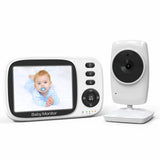 Baby monitor surveillance camera with 3.2-inch screen, two-way audio, night vision, and long battery life