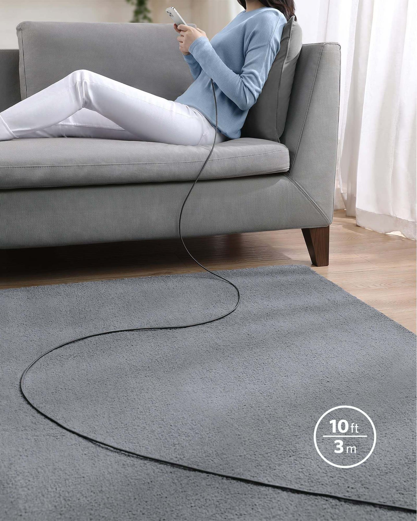 Anker USB-C to Lightning Cable with high-speed charging and durable nylon exterior
