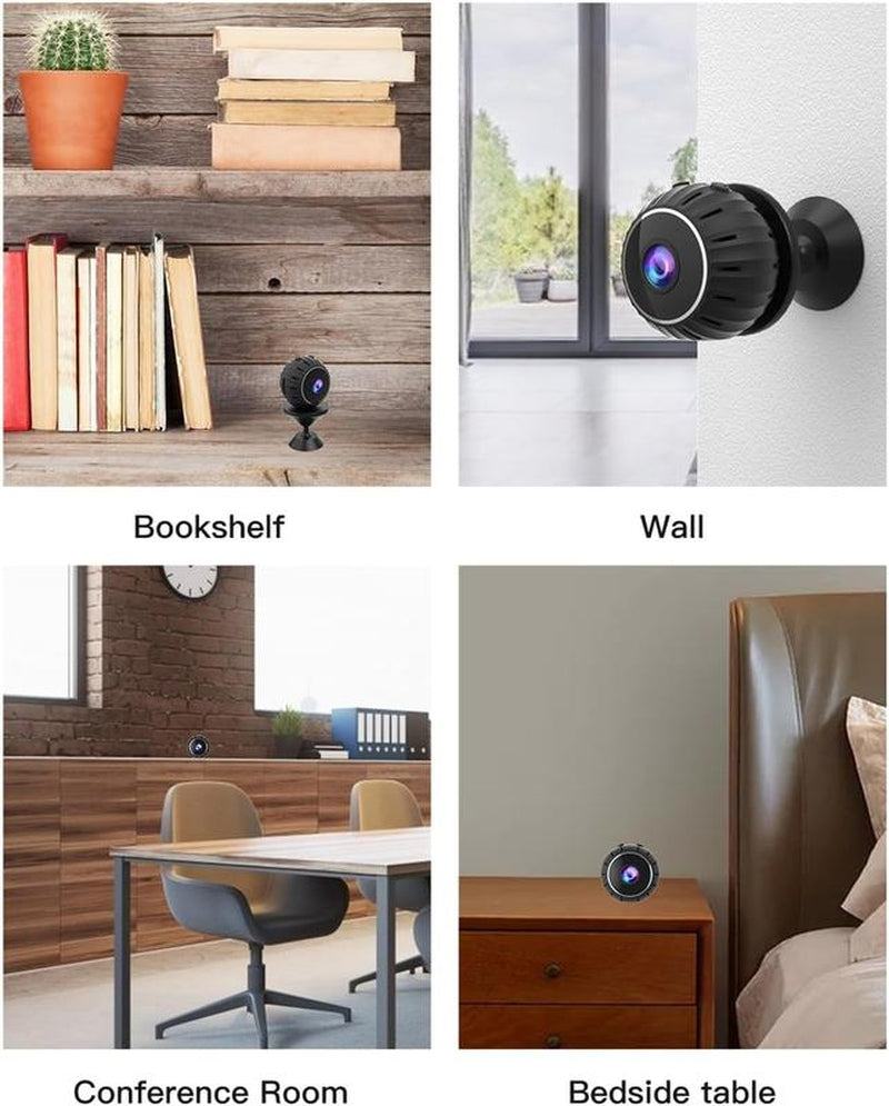 Mini Wifi Magnetic Security Camera compact design with magnetic base for easy mounting