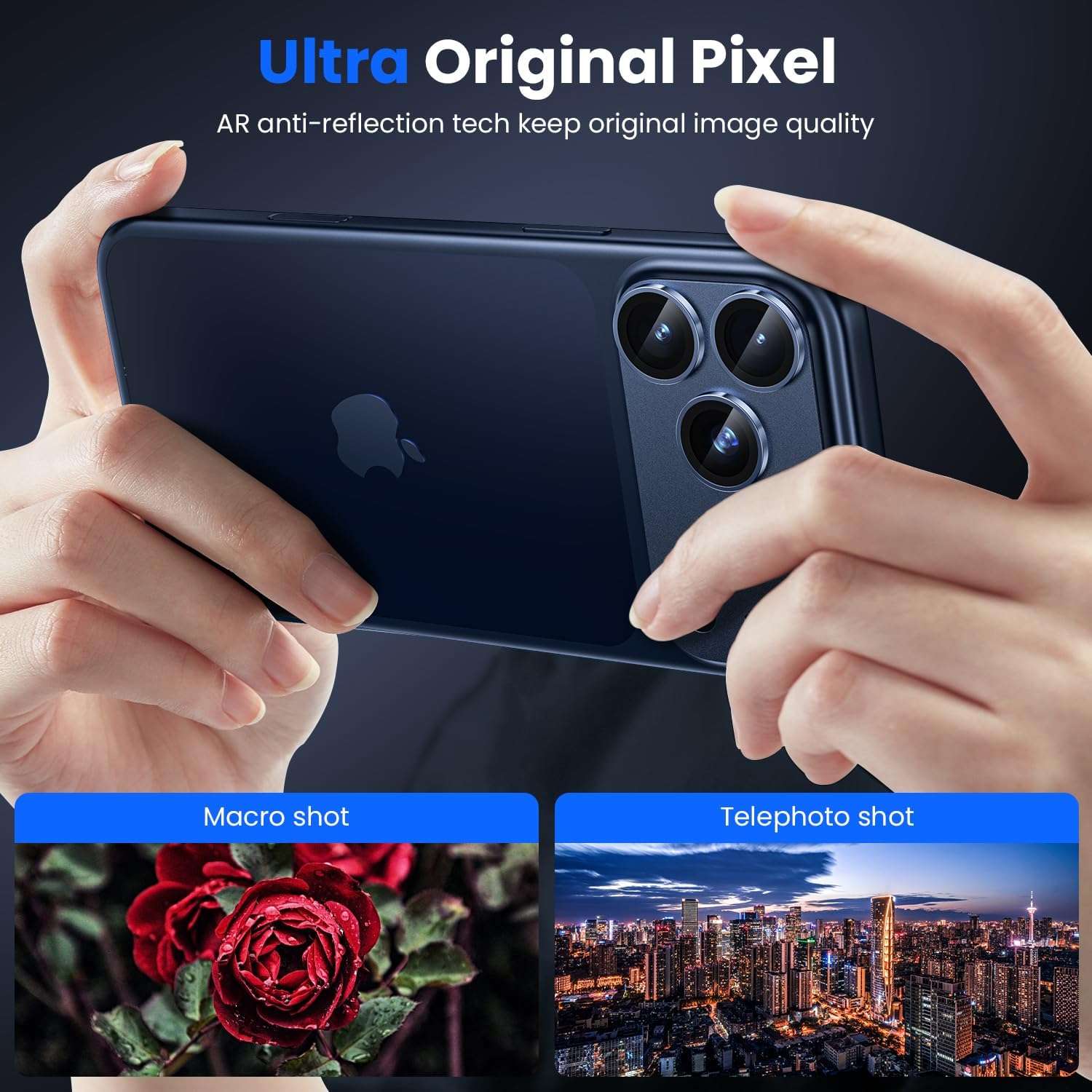 iPhone 17 Pro Max titanium camera protector 2-pack in silver