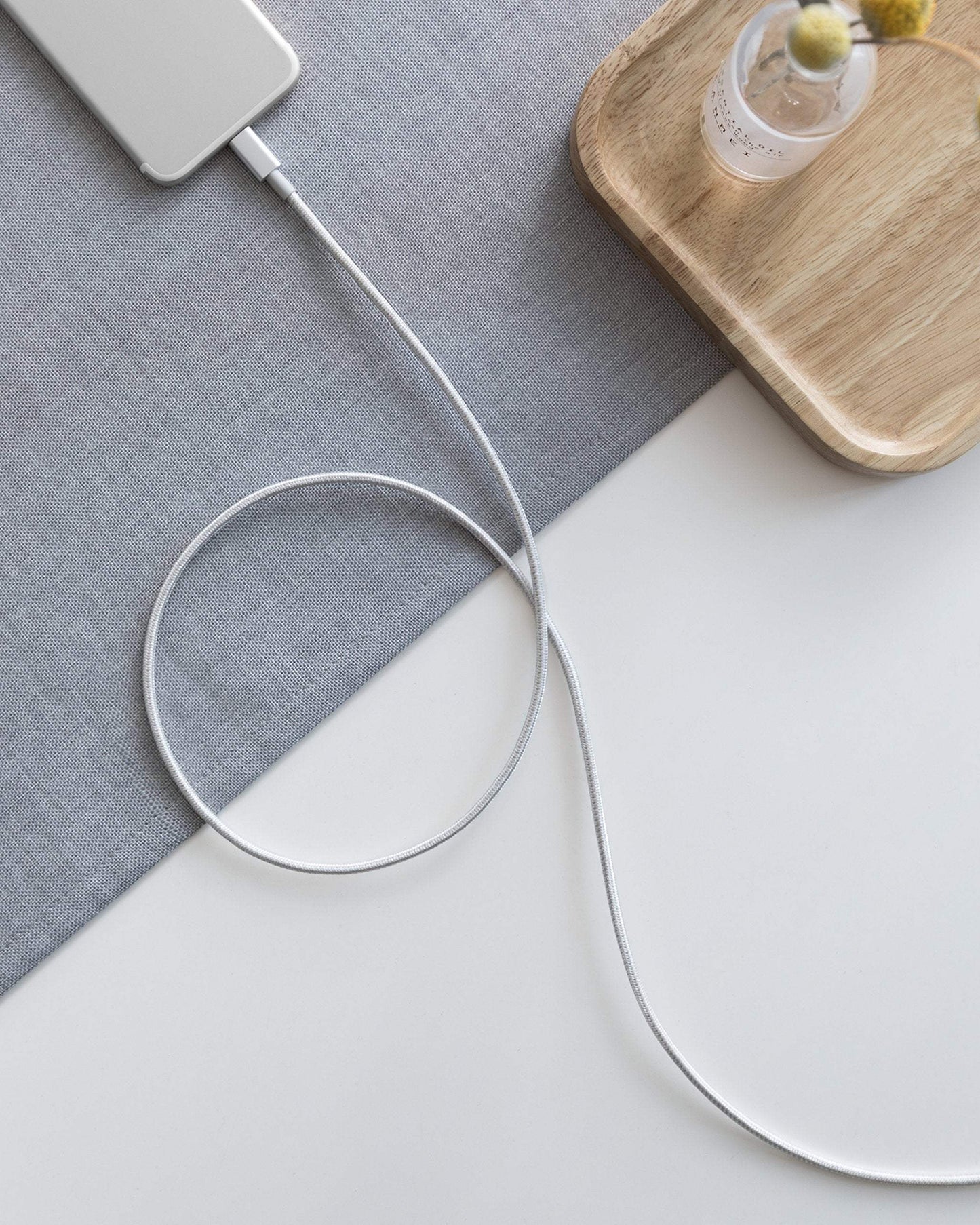 Anker USB-C to Lightning Cable with nylon exterior and fast charging compatibility for iPhone