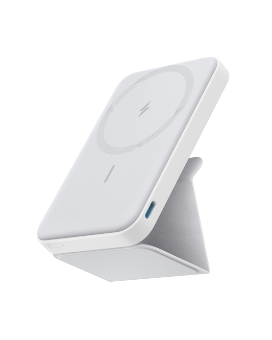 Anker 622 Magnetic Battery with foldable kickstand for iPhone, slim compact design, and strong magnetic attachment