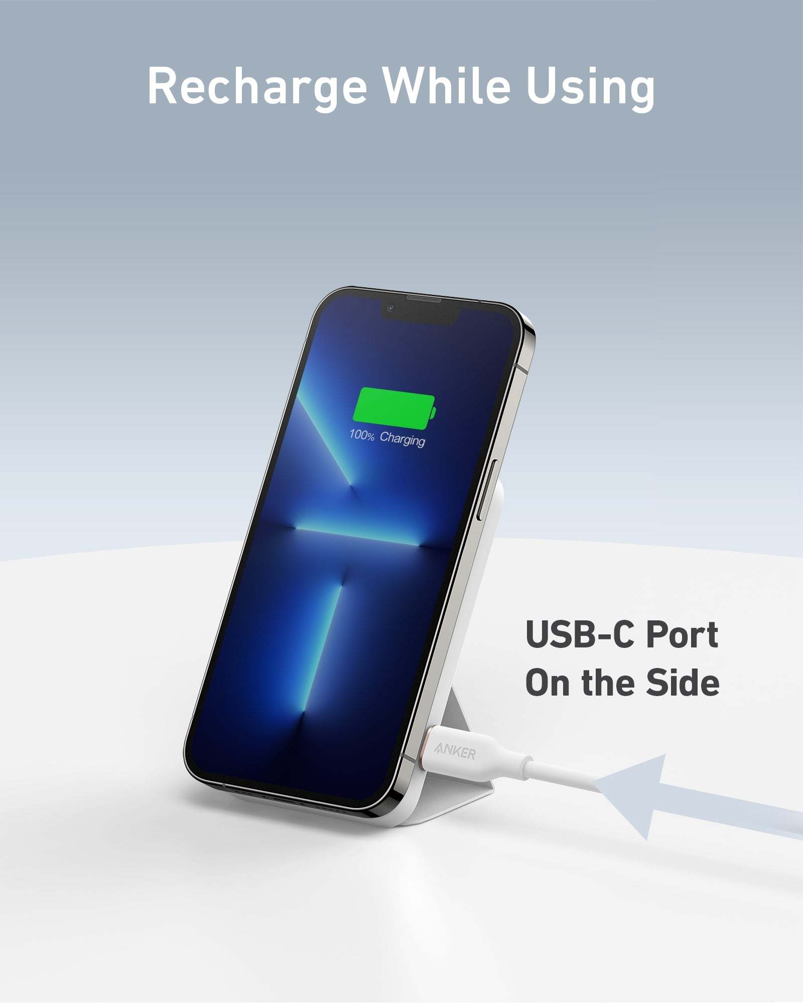 Anker 622 Magnetic Battery with foldable kickstand and slim design for iPhone 14/13/12 charging