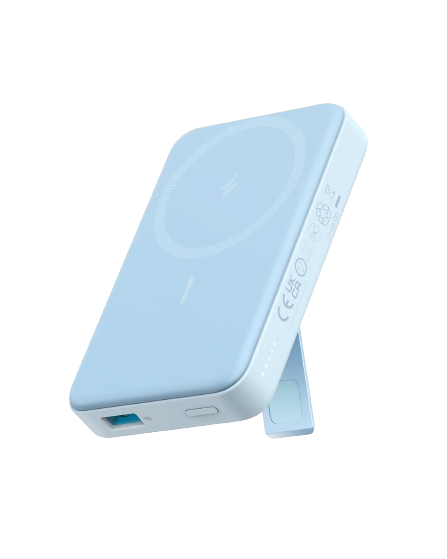 Anker 633 Magnetic Battery with wireless charging and foldable stand for iPhone.