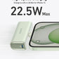 Anker power bank with foldable USB-C connector and two-port high-speed charging 22.5W output
