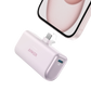 Compact power bank with two USB-C ports and foldable connector for high-speed 22.5W charging