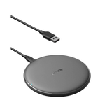 Anker Wireless Charger Pad with 10W fast charging and universal compatibility for phones and earbuds