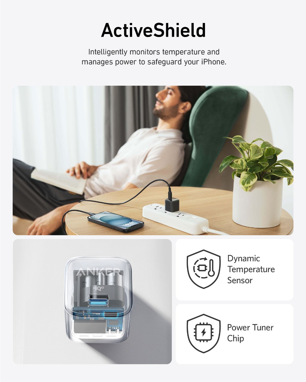 Compact Anker Nano Charger 20W USB-C fast charging with advanced safety features and stylish finishes