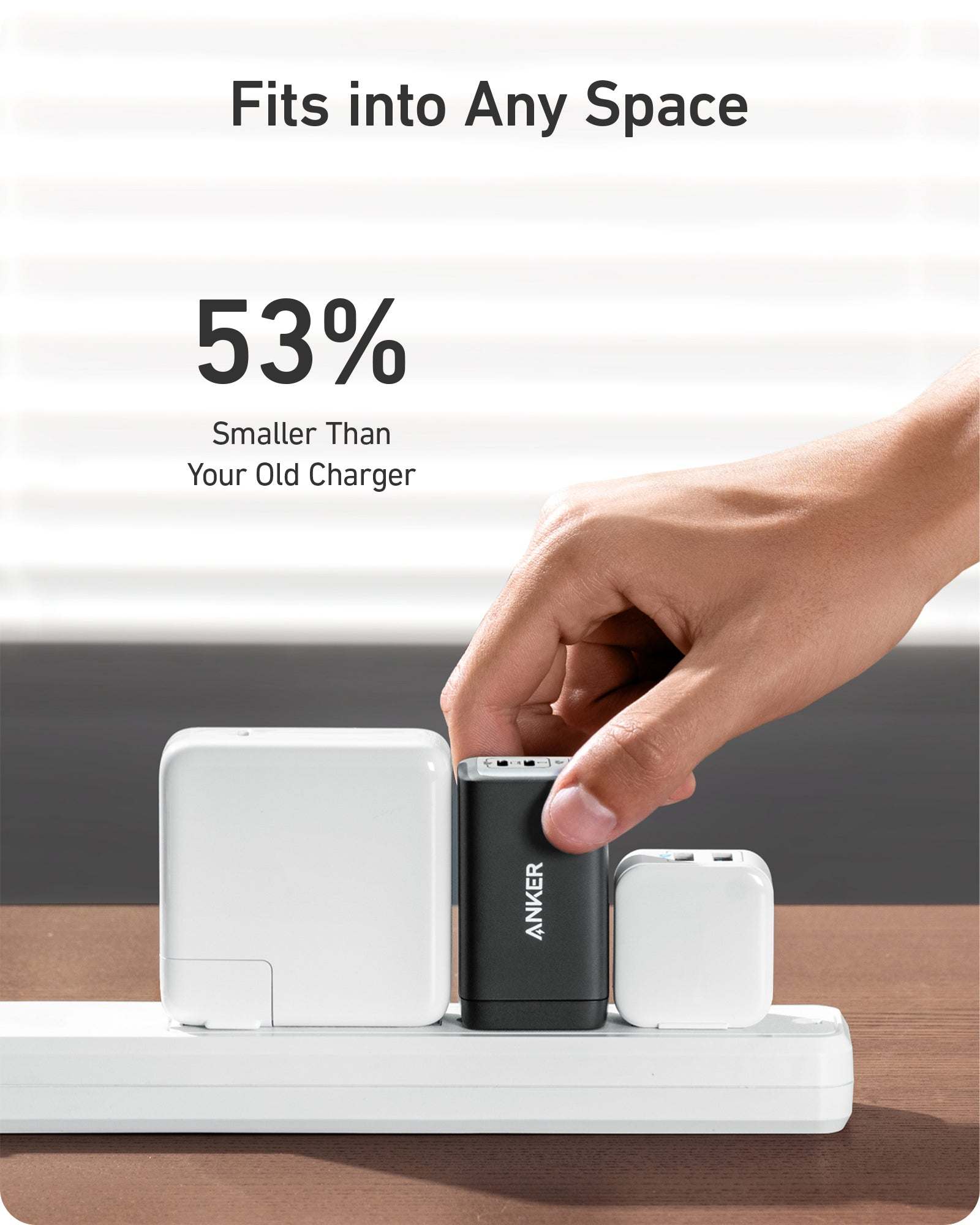 Anker 735 Charger Plug 65W compact fast charger with GaN II technology for multiple devices