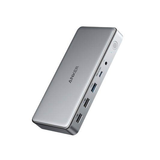 USB-C Docking Station 10-in-1 with multiple HDMI, USB, Ethernet ports and 100W charging capability