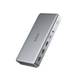USB-C Docking Station 10-in-1 with multiple HDMI, USB, Ethernet ports and 100W charging capability