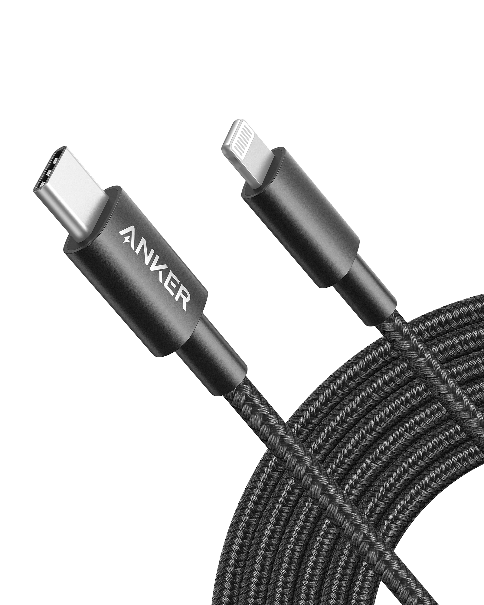 Anker USB-C to Lightning Cable with nylon exterior and fast charging for iPhone