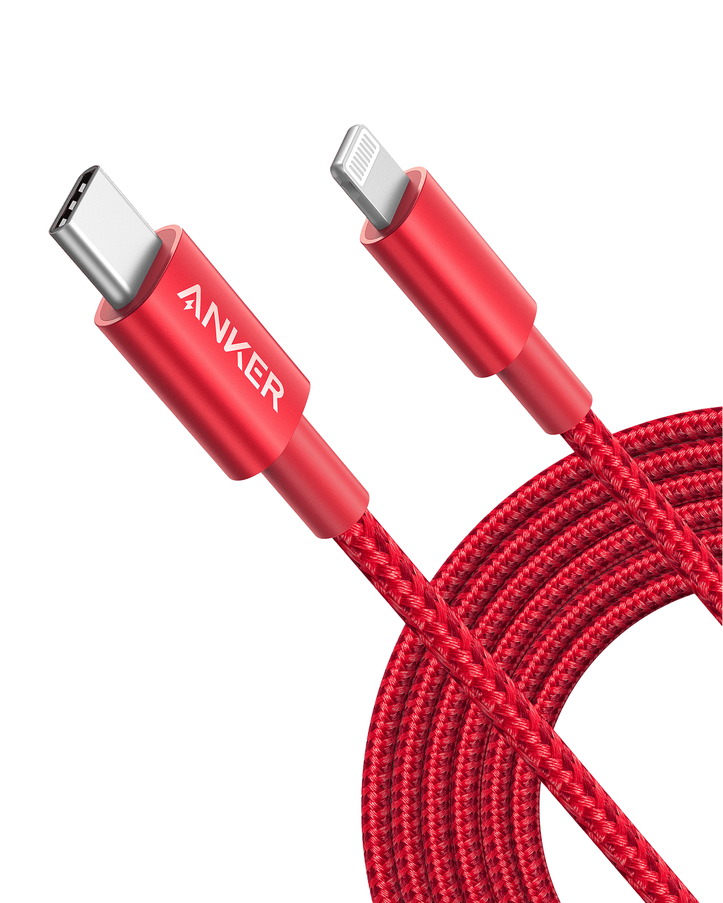 Anker USB-C to Lightning Cable with nylon exterior, fast charging, and MFi certification for iPhone compatibility
