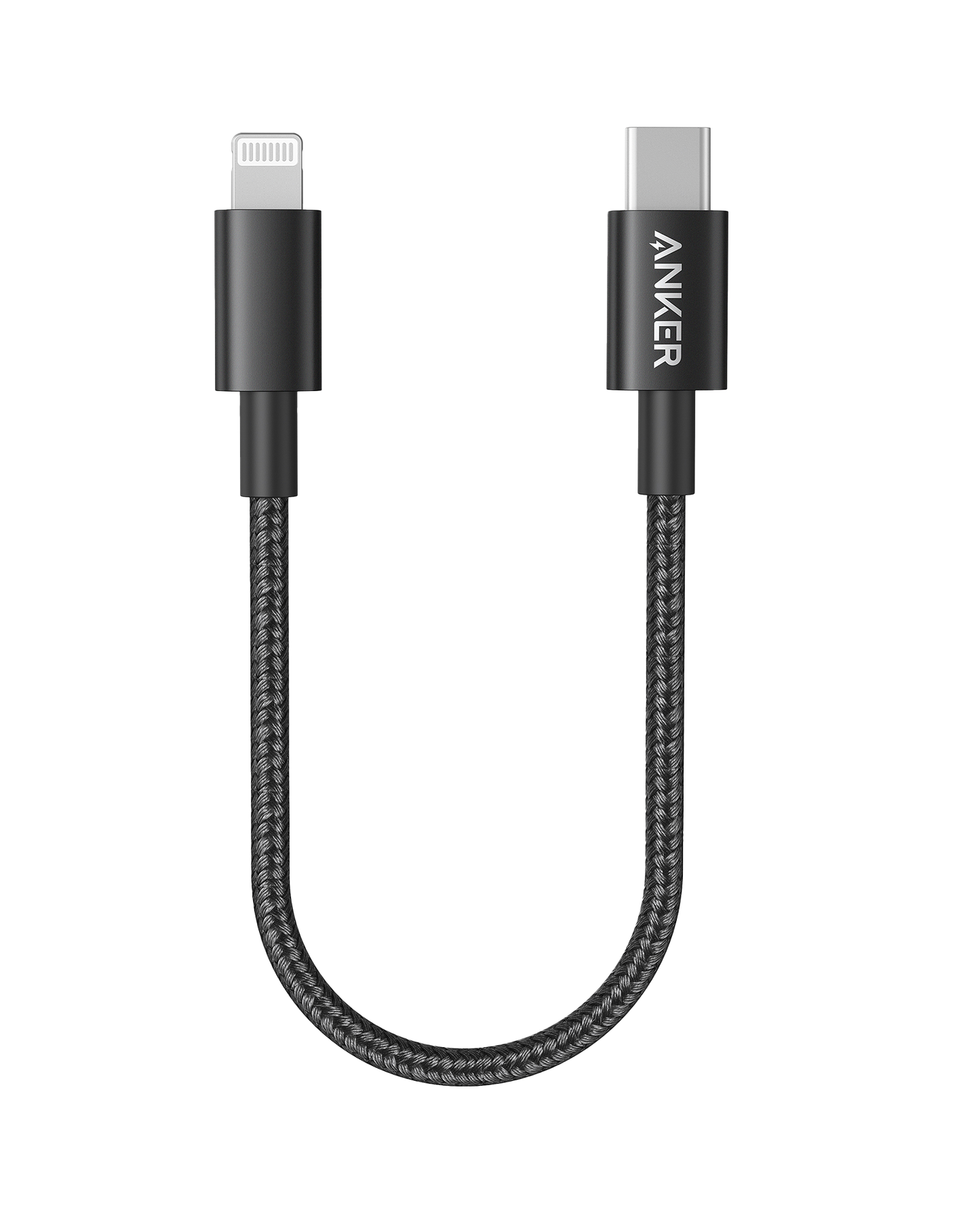 Anker USB-C to Lightning Cable with nylon exterior and MFi certification for fast charging and durability