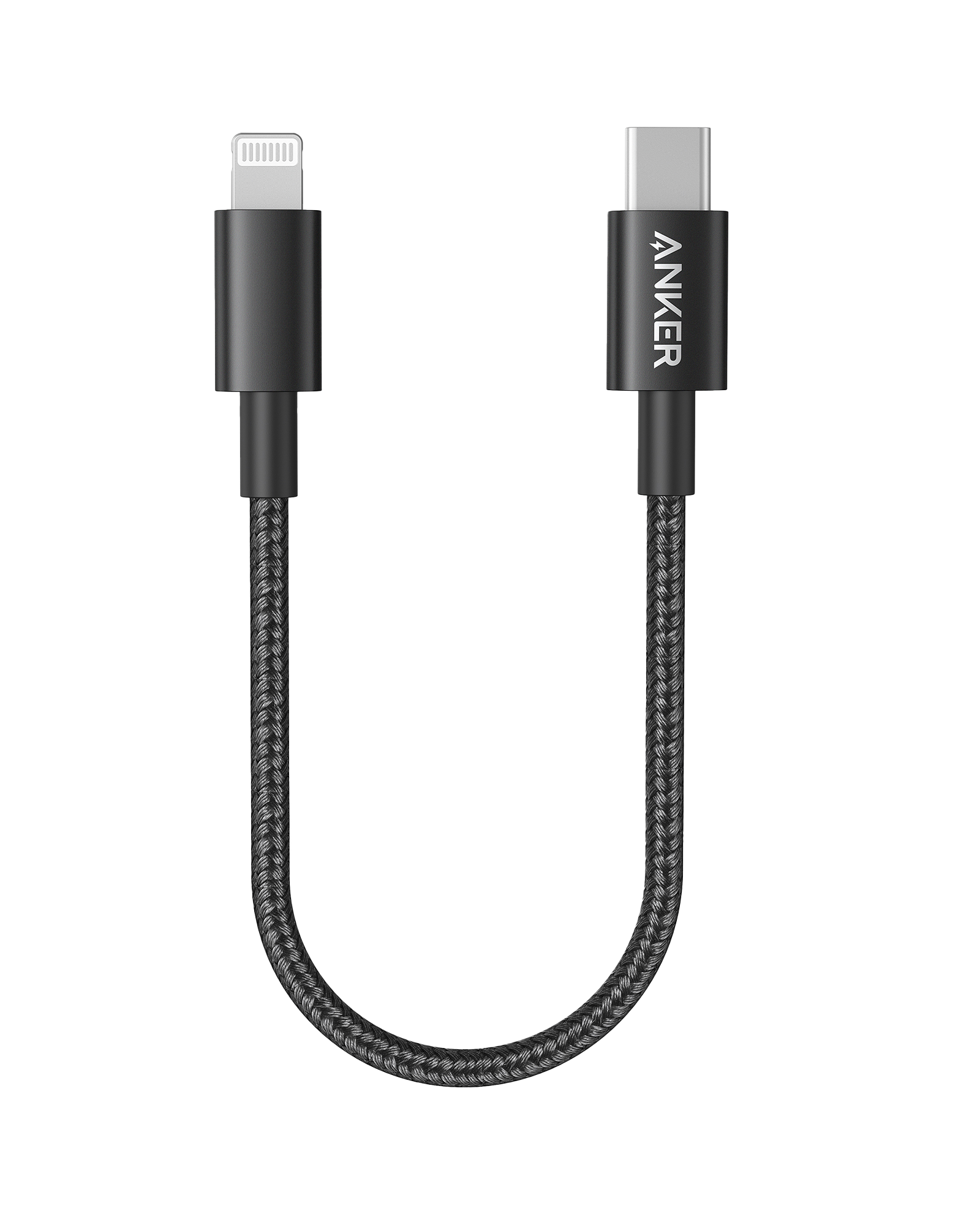 Anker USB-C to Lightning Cable with nylon exterior and MFi certification for fast charging and durability