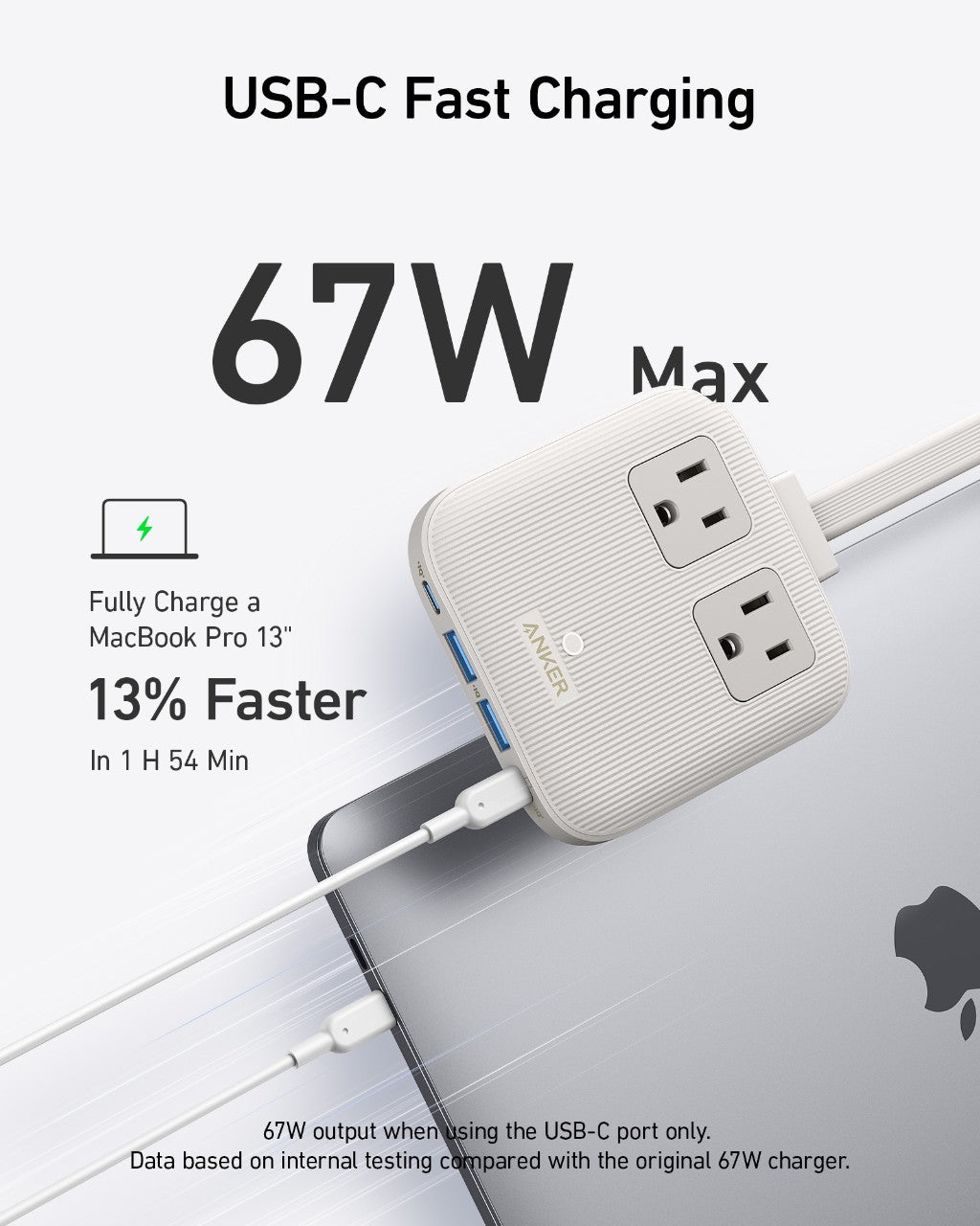 Anker Nano Charging Station 6-in-1 with 67W power, slim design, and multiple USB-C, USB-A, and AC ports