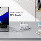 Anker 525 charging station with 3 AC outlets, 2 USB-C, and 2 USB-A ports for multi-device fast charging and enhanced safety features