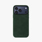 The Modern iPhone 17 Case in black Alcantara with aluminum buttons and 360° protection