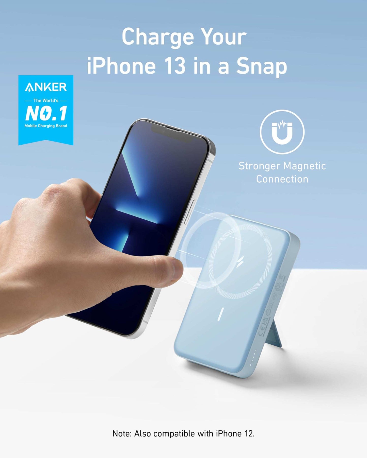 Anker 633 Magnetic Battery with foldable stand and wireless charging for iPhone