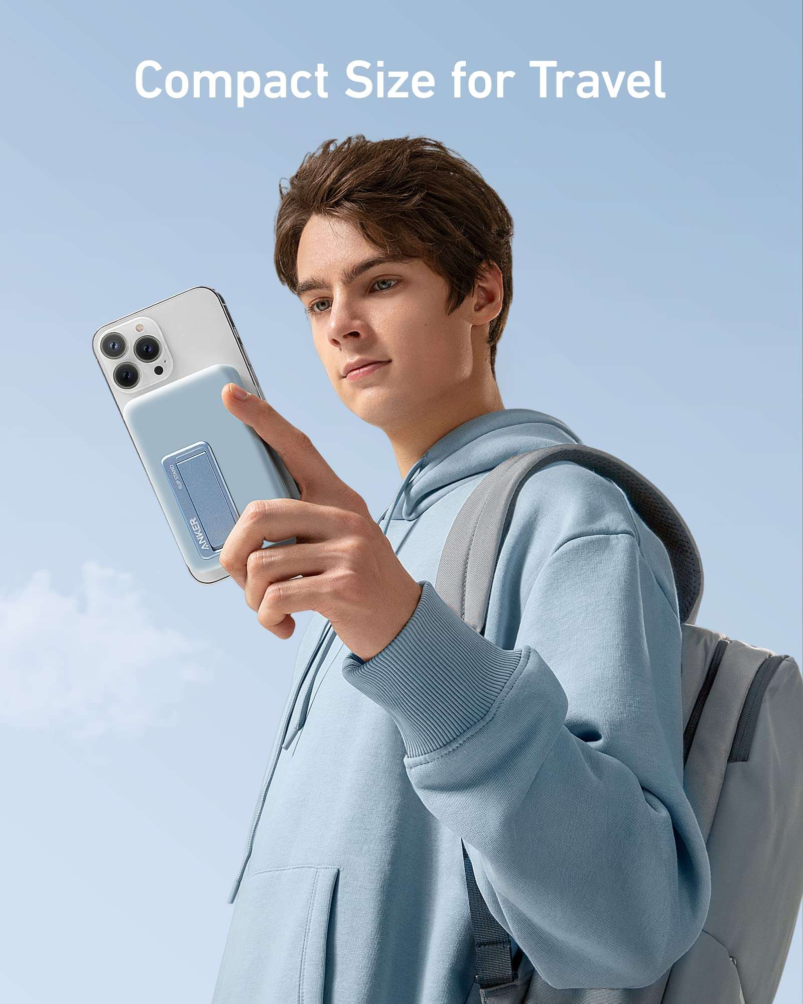 Anker 633 Magnetic Battery with foldable stand and wireless charging capability