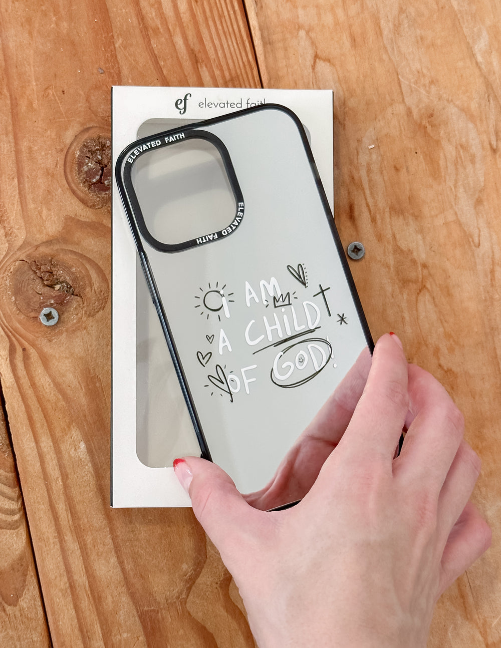 Child of God Mirror iPhone case with scripture and durable impact protection design