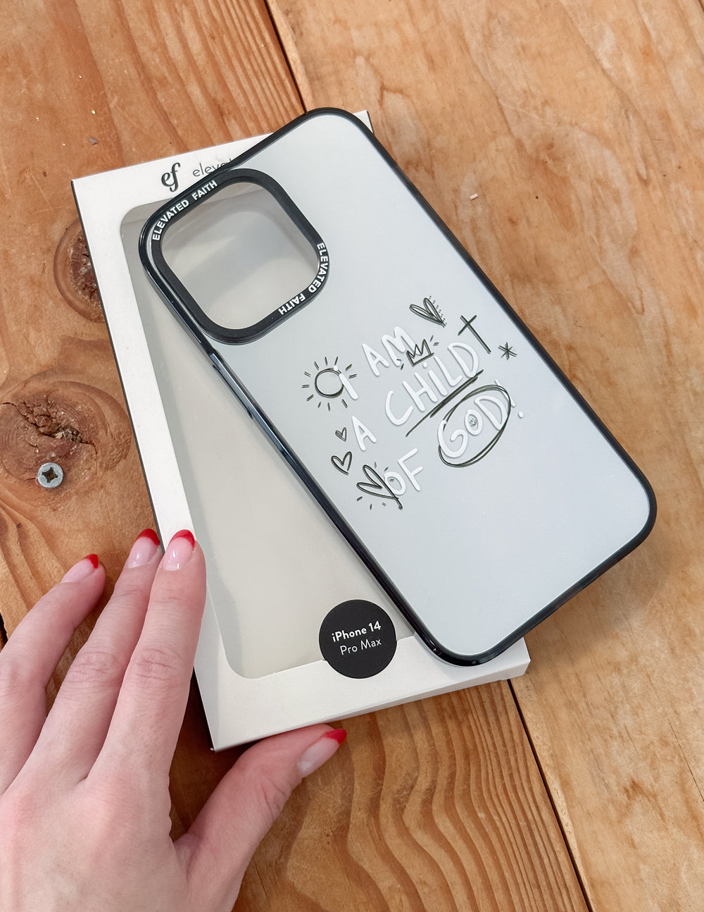 Child of God Mirror iPhone case with scripture and durable protective design