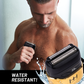 Gold dual blade mini electric shaver with digital display and USB-C charging