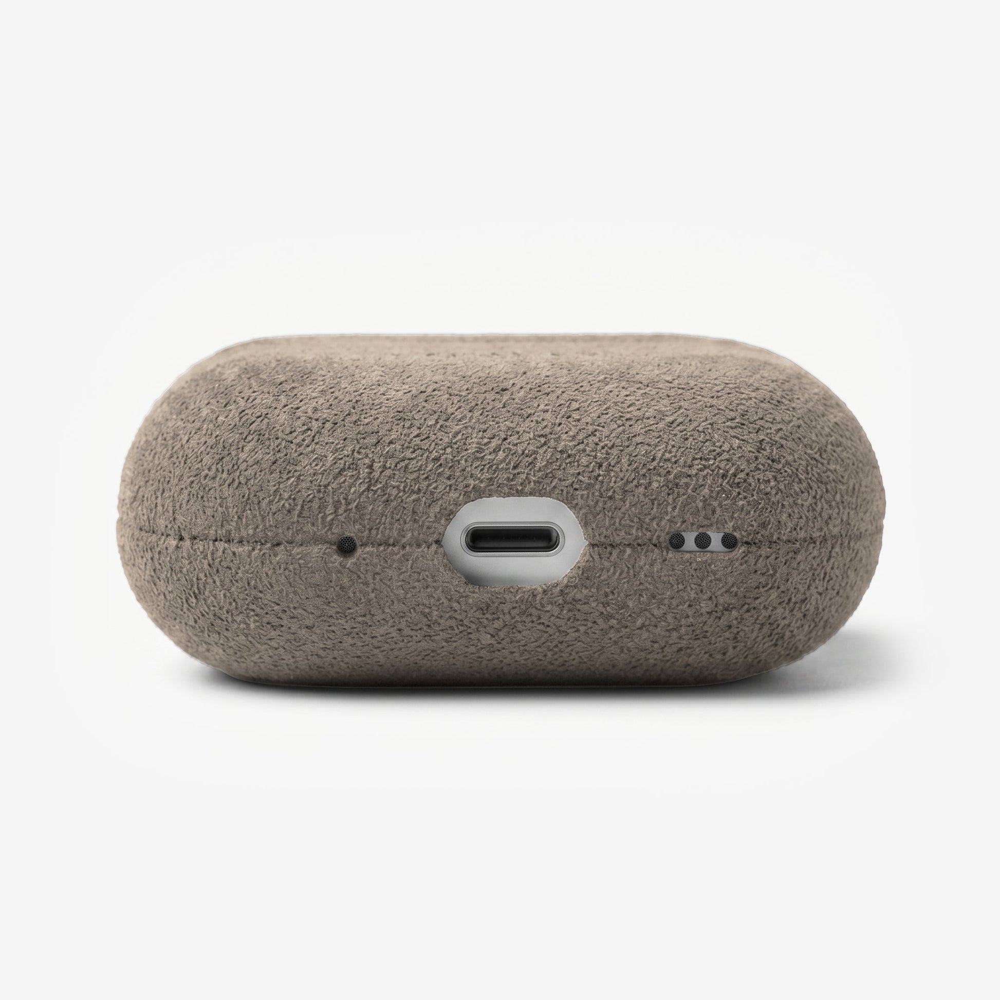 Handcrafted Italian Alcantara AirPods Pro Case with shock-absorbing protection and MagSafe compatibility