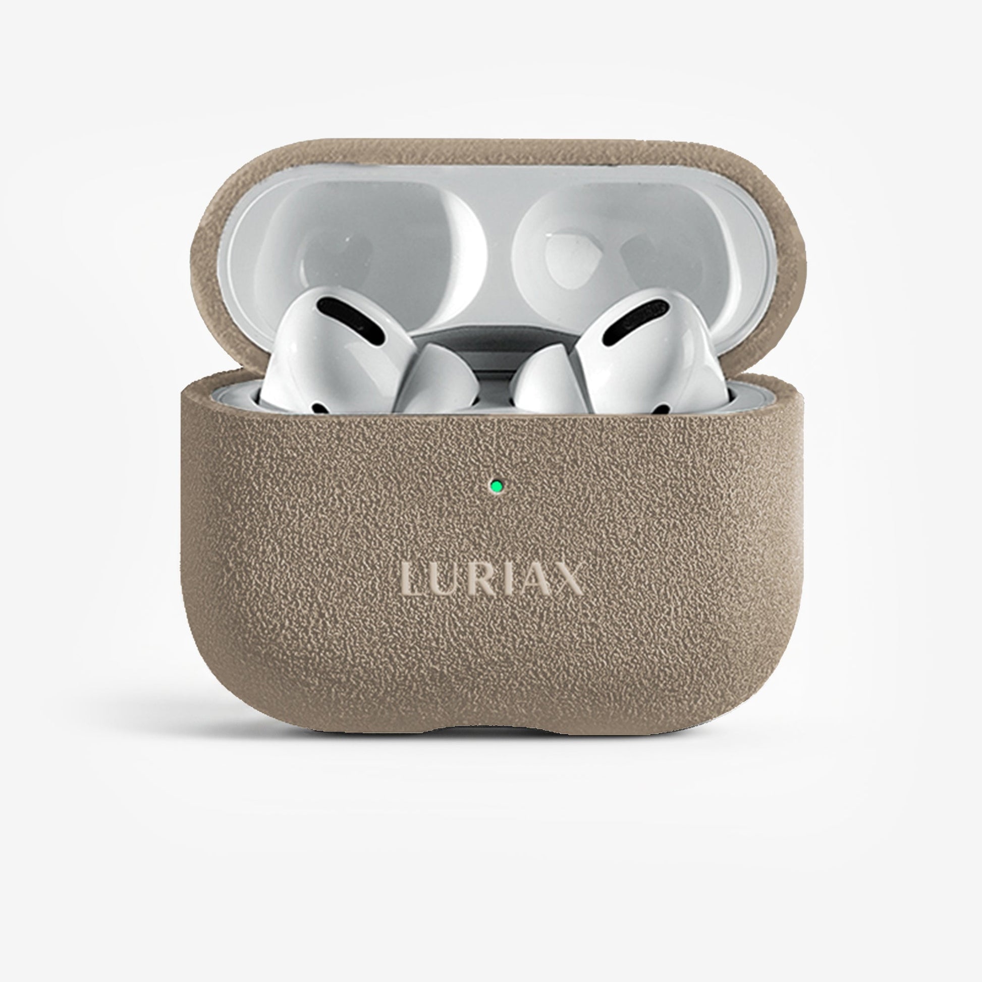 Handcrafted Italian Alcantara AirPods Pro Case with shock-absorbing, water-resistant, MagSafe compatible design