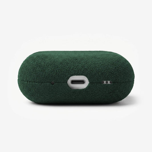 Handcrafted Italian Alcantara AirPods Pro Case with shock-absorbing protection and MagSafe compatibility