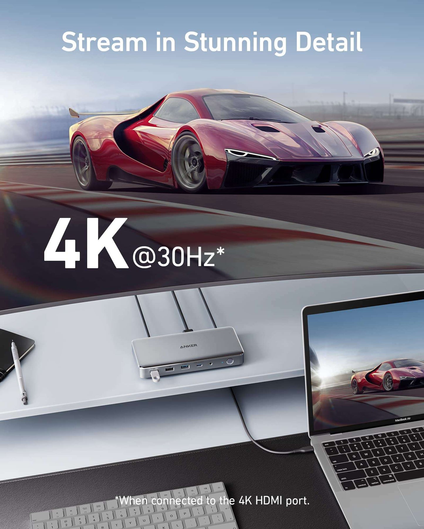 Anker 10-in-1 USB-C Docking Station with multiple ports for triple display, 100W charging, and fast data transfer