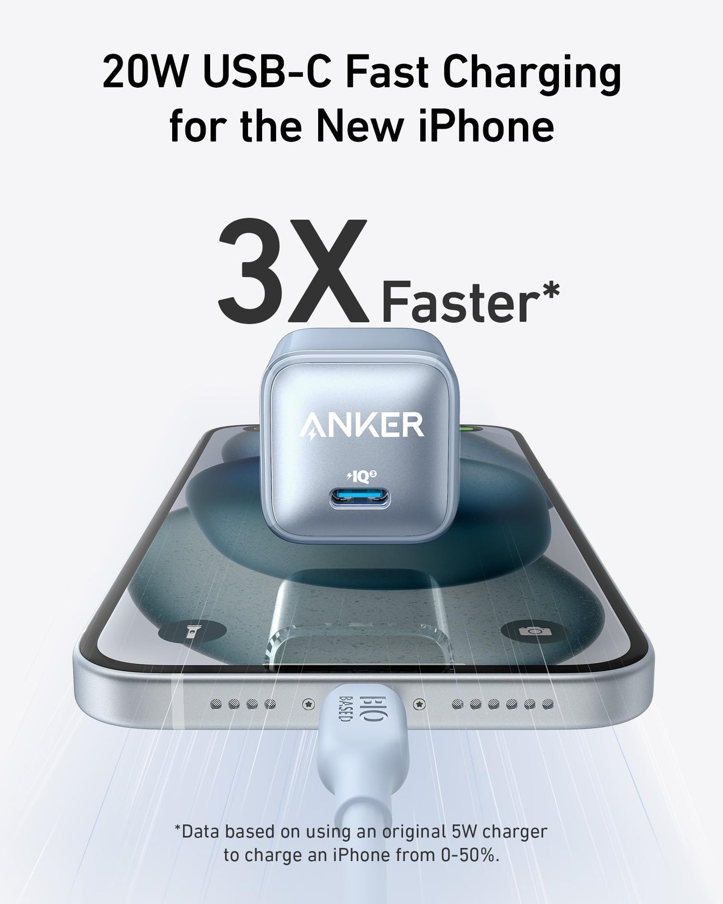 Compact Nano Charger 20W USB-C fast charging adapter with advanced safety features and multiple finishes