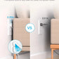 Protector power strip with 8 outlets and 4 USB ports, surge protection, and flat plug design