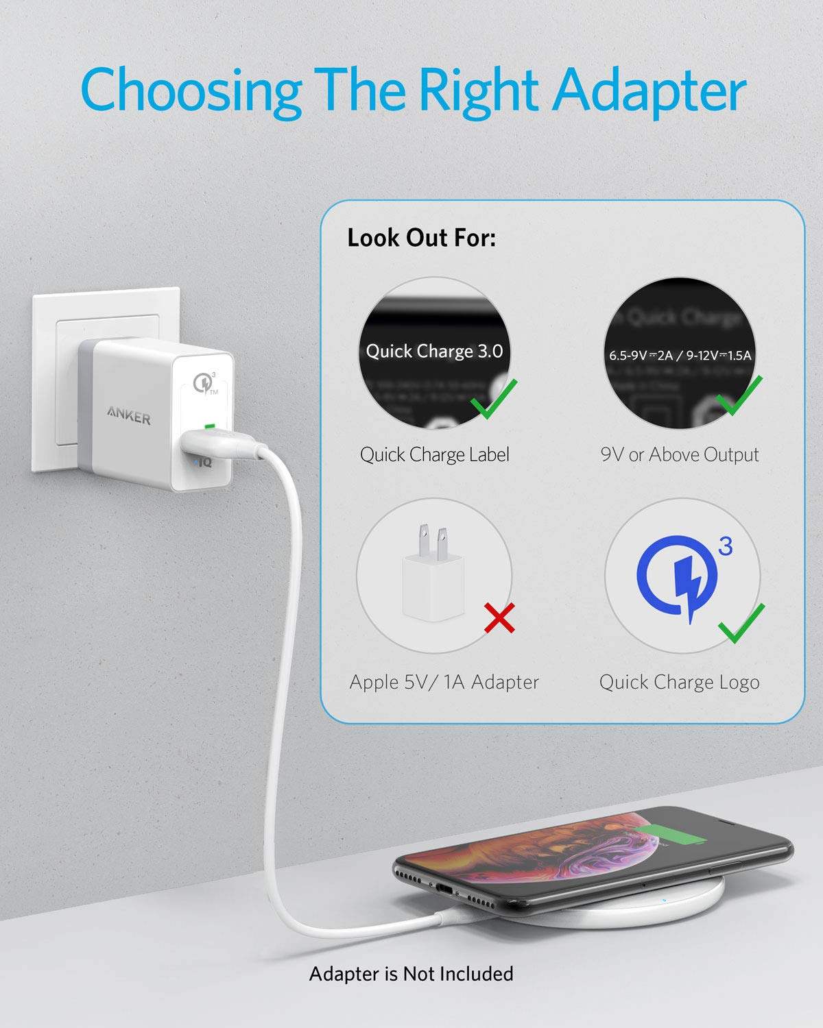 Anker Wireless Charger Pad powering multiple devices with cable-free convenience and universal compatibility