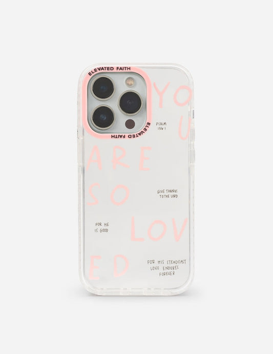 You Are So Loved iPhone case with impact protection and wireless charging compatibility by Ashlee Bock