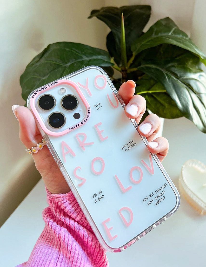 You Are So Loved iPhone case with inspirational quote and durable protective design