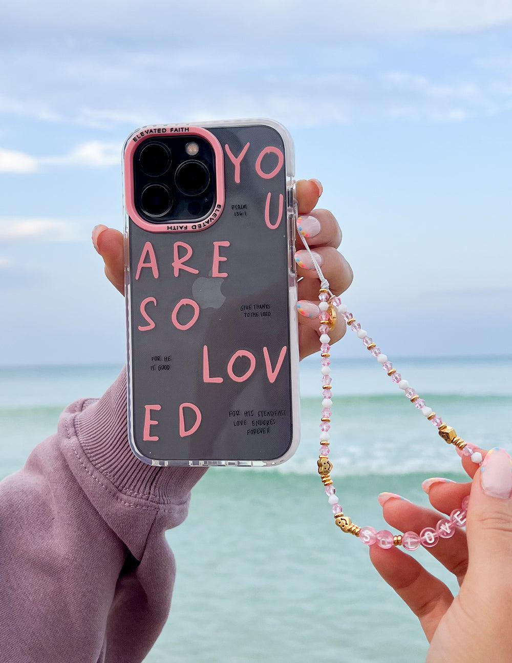 You Are So Loved iPhone case with protective design and inspirational text by Ashlee Bock