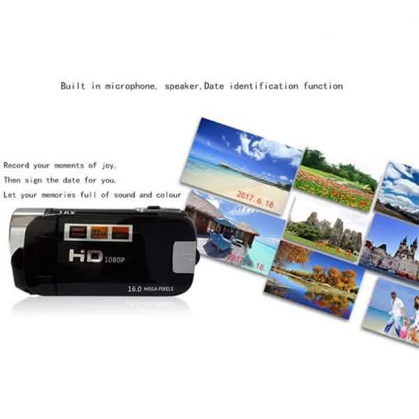 Compact Digital Video Camera Camcorder Full HD with 16MP and advanced CMOS sensor for high-quality recording