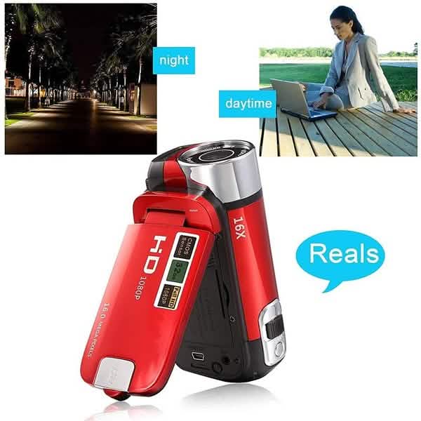 Compact digital video camera camcorder Full HD with 16MP and advanced CMOS sensor for clear recording