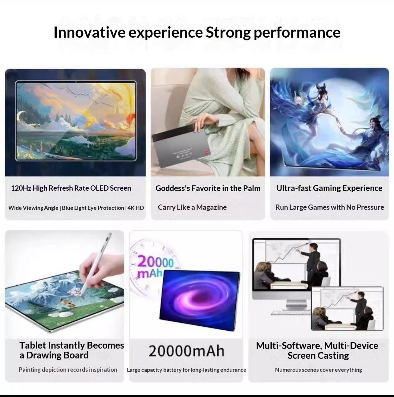 Horizon Elite 10.1-inch ultra-slim tablet in Moonstone Gray with detachable keyboard and long battery life