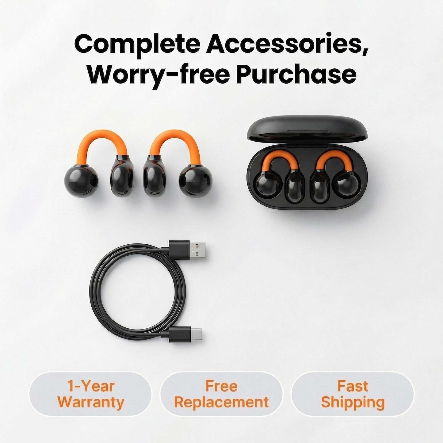 Clip-On Air Conduction Buds