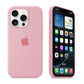 Candy pink iPhone silicone case with soft matte finish and full protective cover