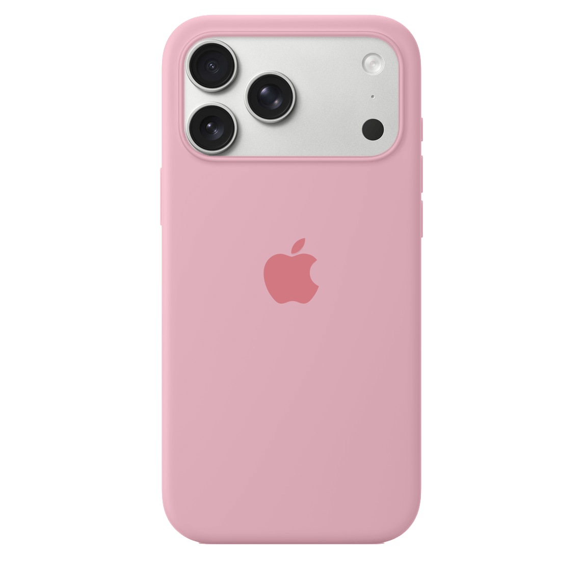 Candy pink iPhone silicone case with soft matte finish and full protective design