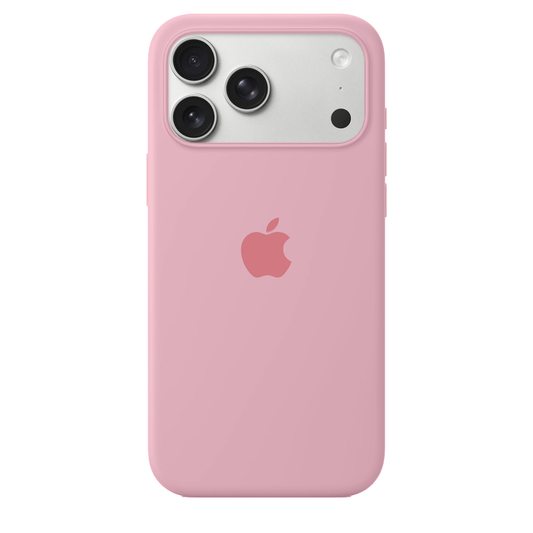 Candy pink iPhone silicone case with soft matte finish and full protective design