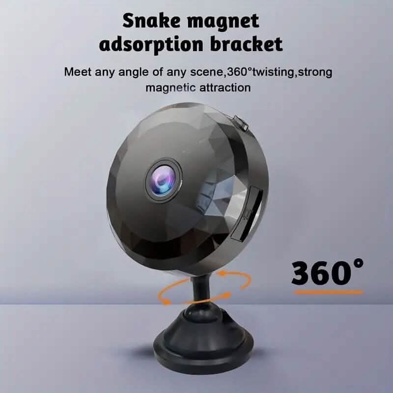 Mini HD 1080P portable hidden camera with night vision and motion detection for home security