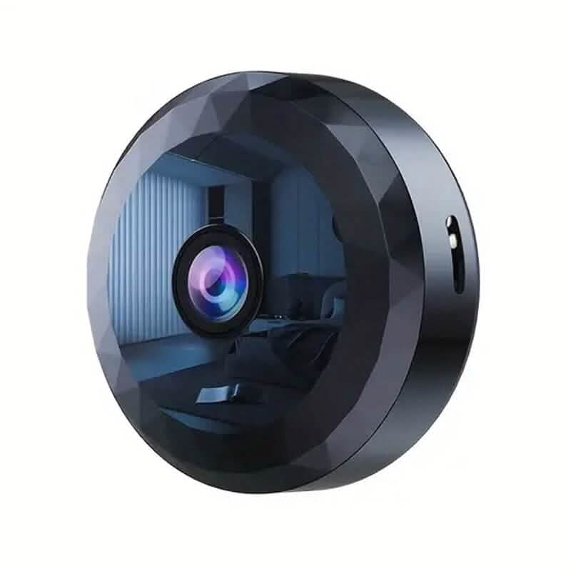 Mini HD 1080P portable hidden camera with night vision, motion detection, and Wi-Fi connectivity for discreet home security and remote monitoring