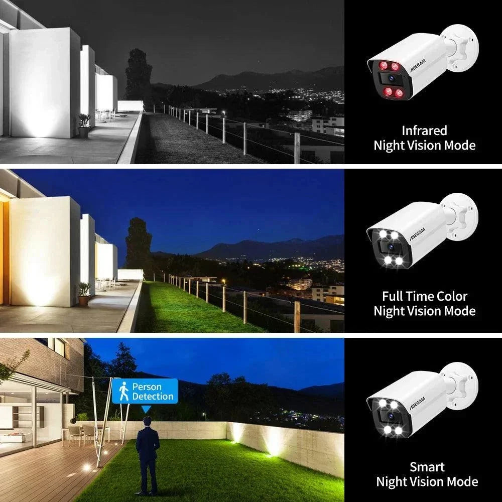 Night Vision Surveillance Camera with 4K color night vision and two-way audio